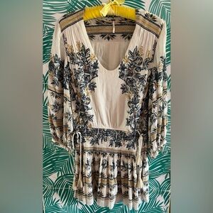 Free People Moonlight Drive Print Micro Mini Dress XS